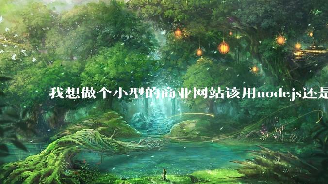 我想做个小型的商业网站该用nodejs还是python做后端？