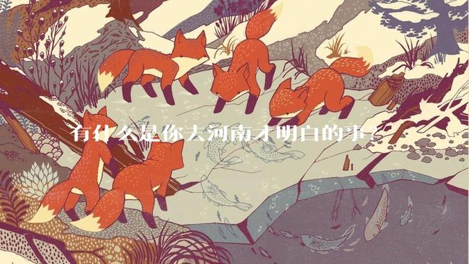 有什么是你去河南才明白的事？