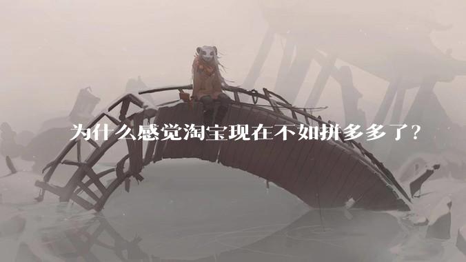 为什么感觉淘宝现在不如拼多多了？